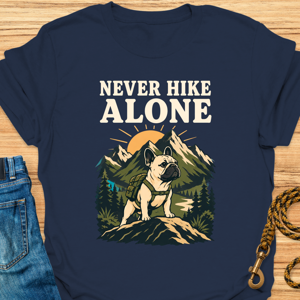 Frenchie never hike alone