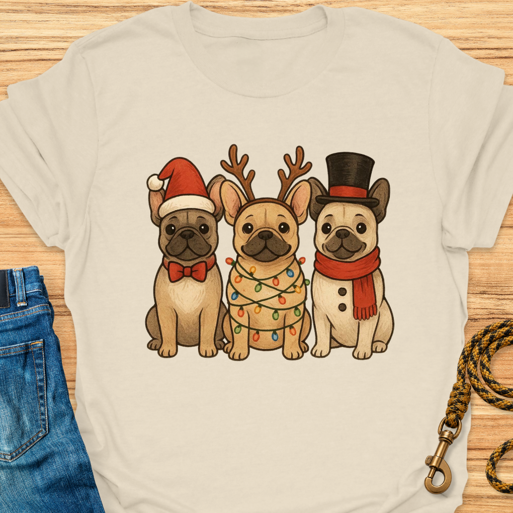 Three Christmas Frenchies