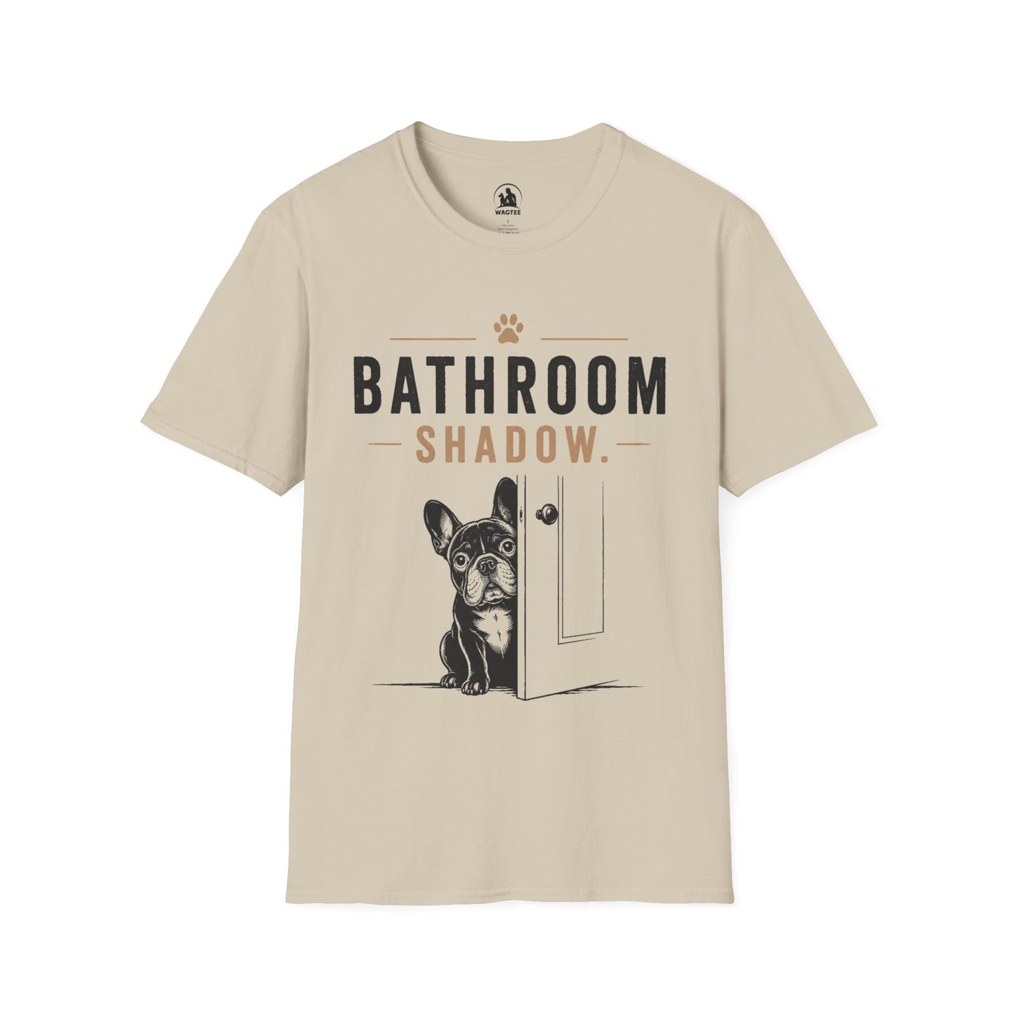 Frenchie bathroom shadow