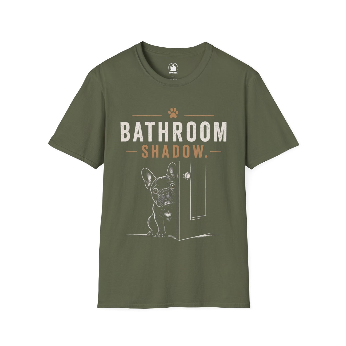 Frenchie bathroom shadow