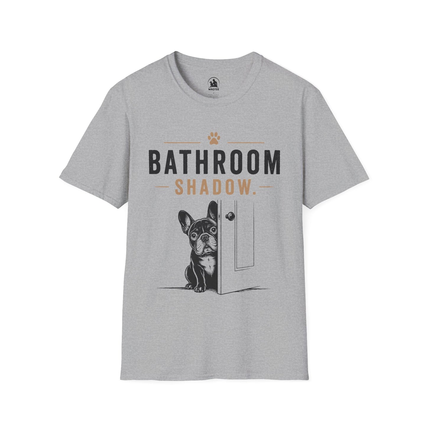 Frenchie bathroom shadow