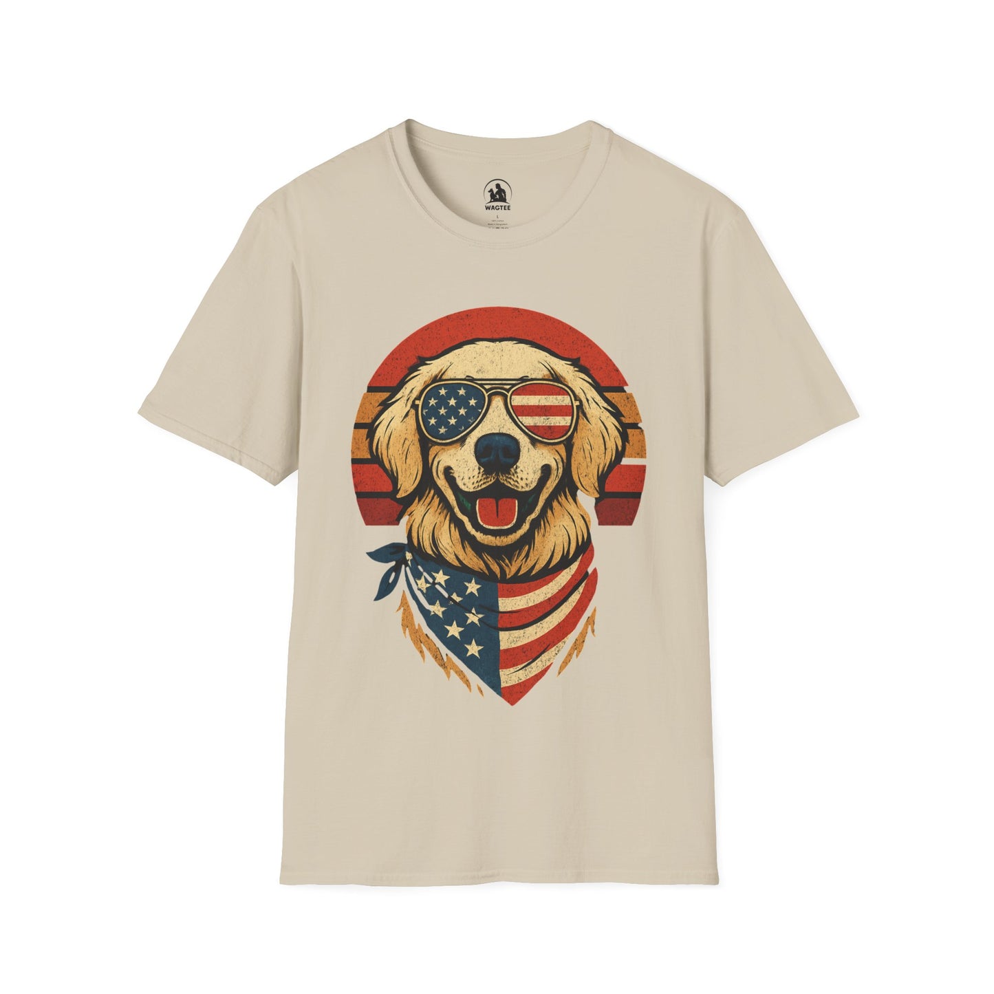 Patriotic golden retriever