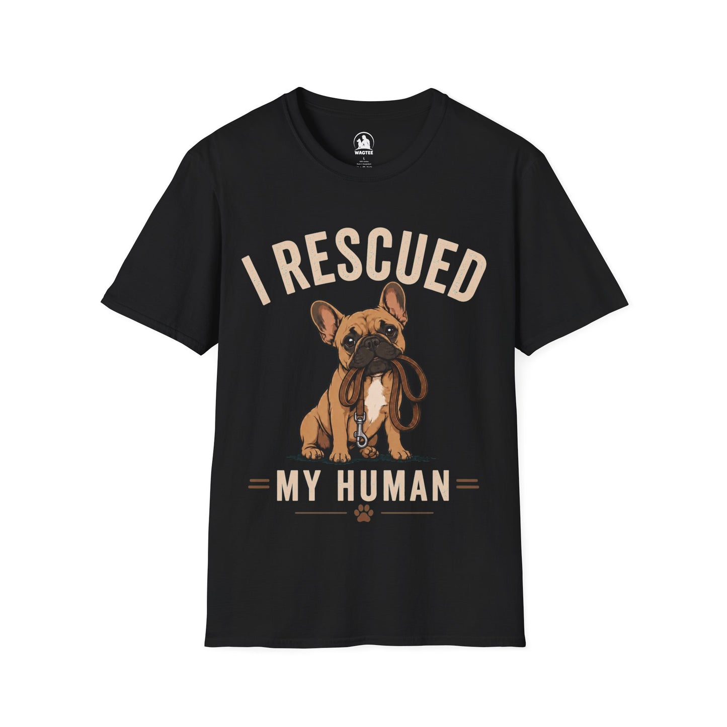 Frenchie rescued human