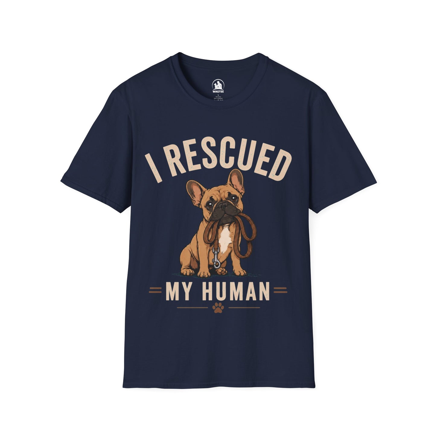 Frenchie rescued human