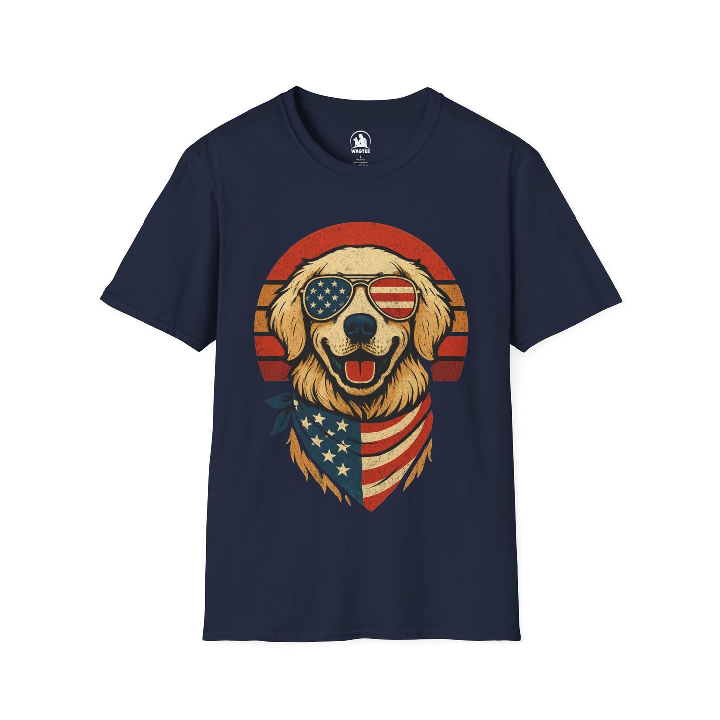 Patriotic golden retriever