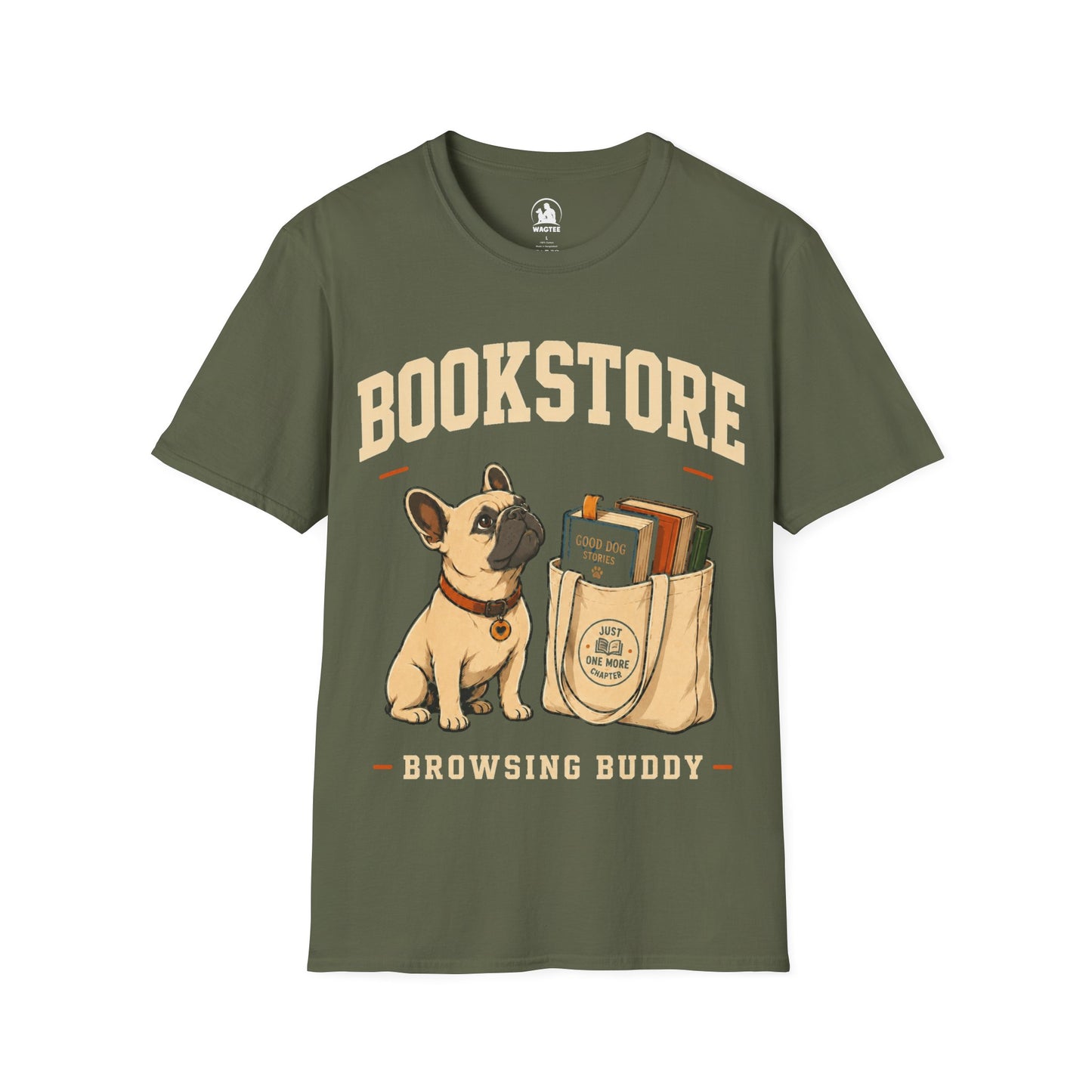 Frenchie bookstore buddy