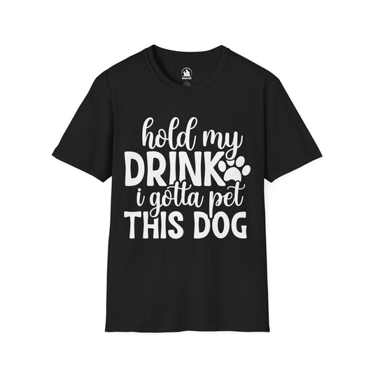 Hold my drink I gotta pet this dog