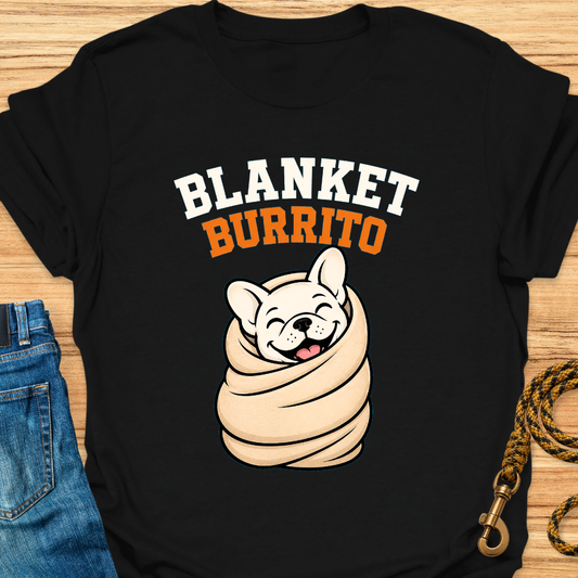 Frenchie blanket burrito