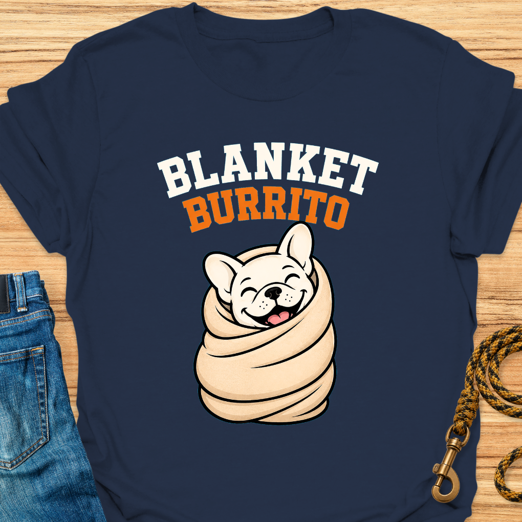 Frenchie blanket burrito