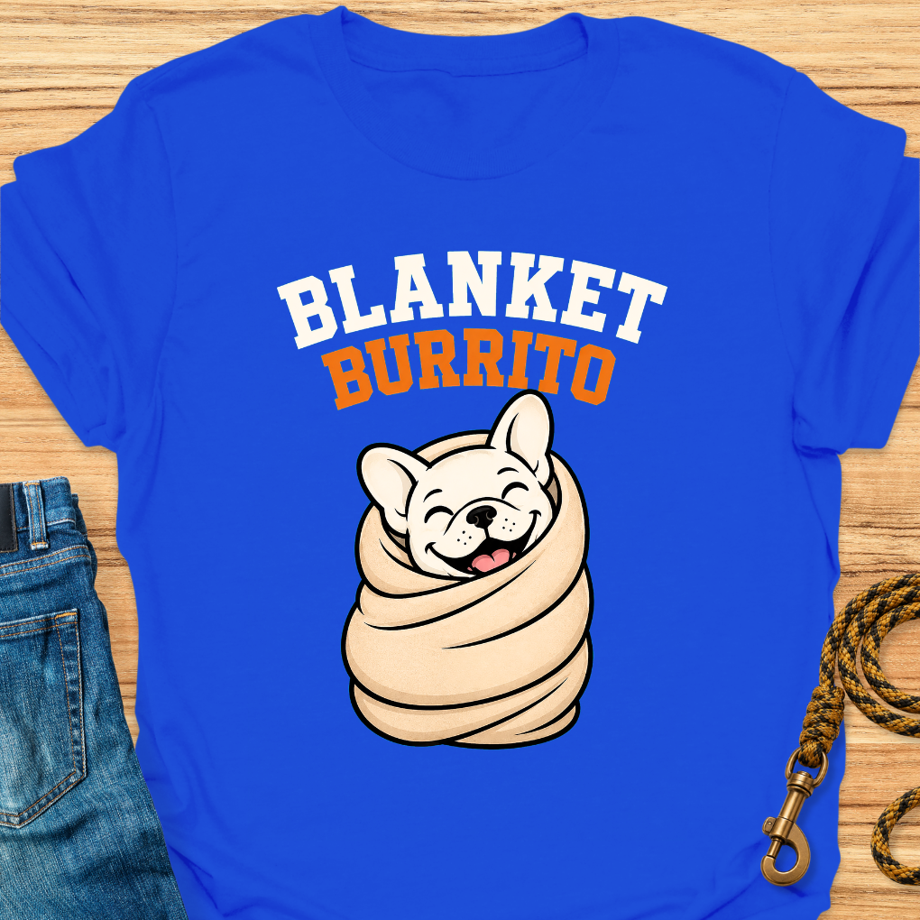 Frenchie blanket burrito