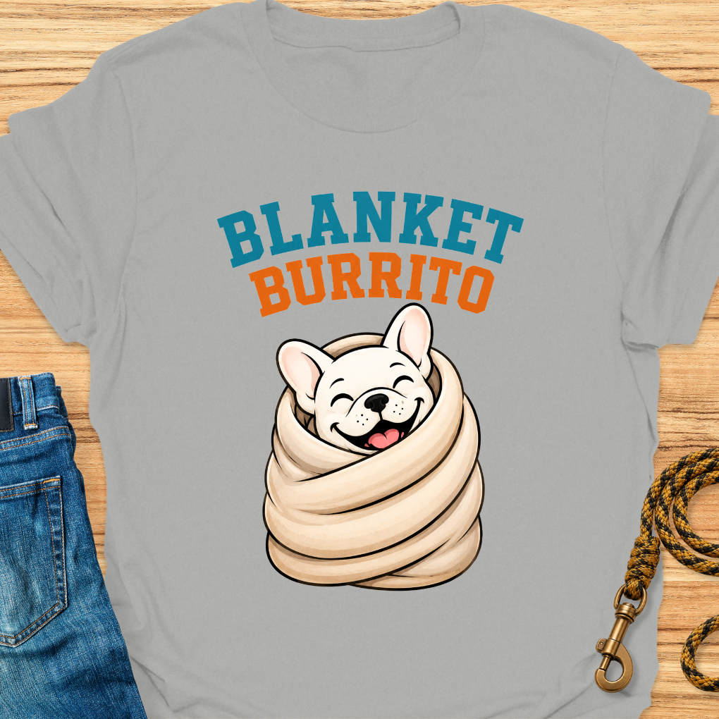 Frenchie blanket burrito