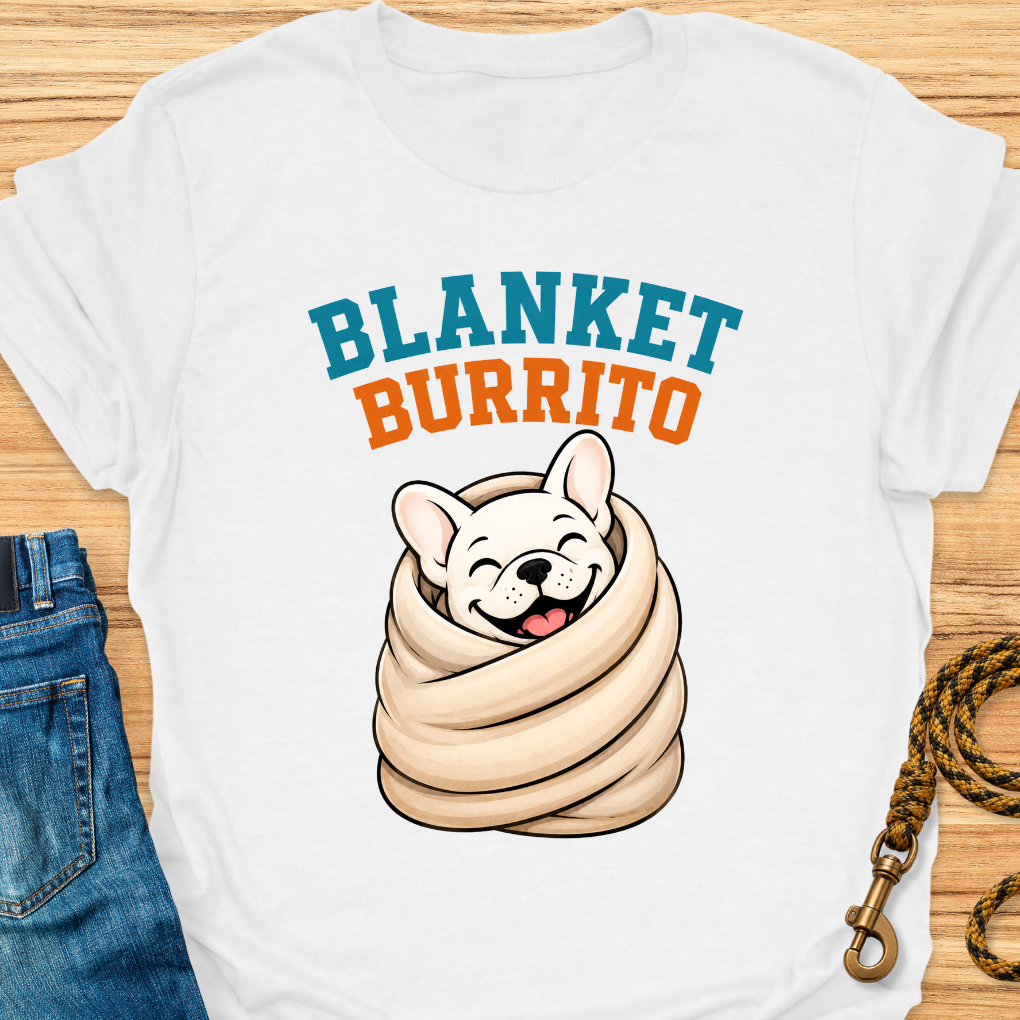 Frenchie blanket burrito