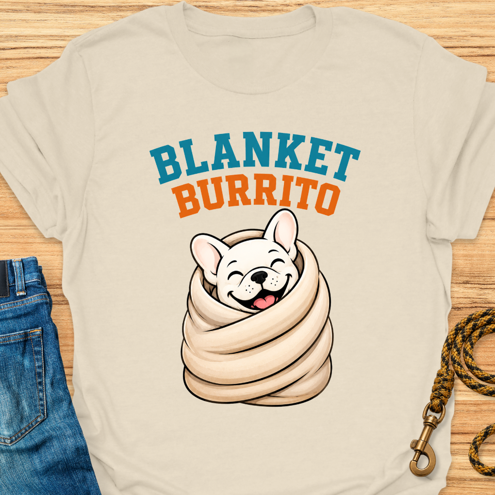 Frenchie blanket burrito
