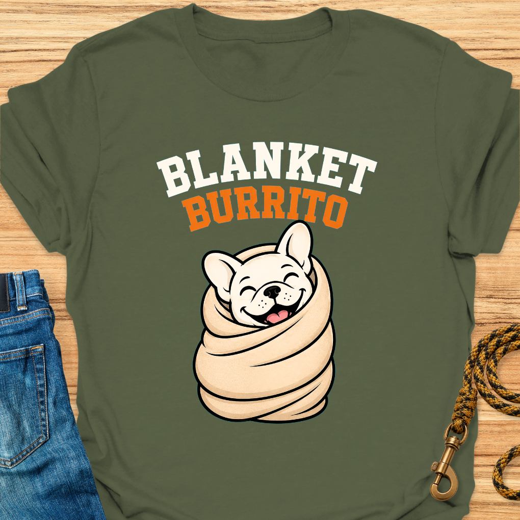 Frenchie blanket burrito