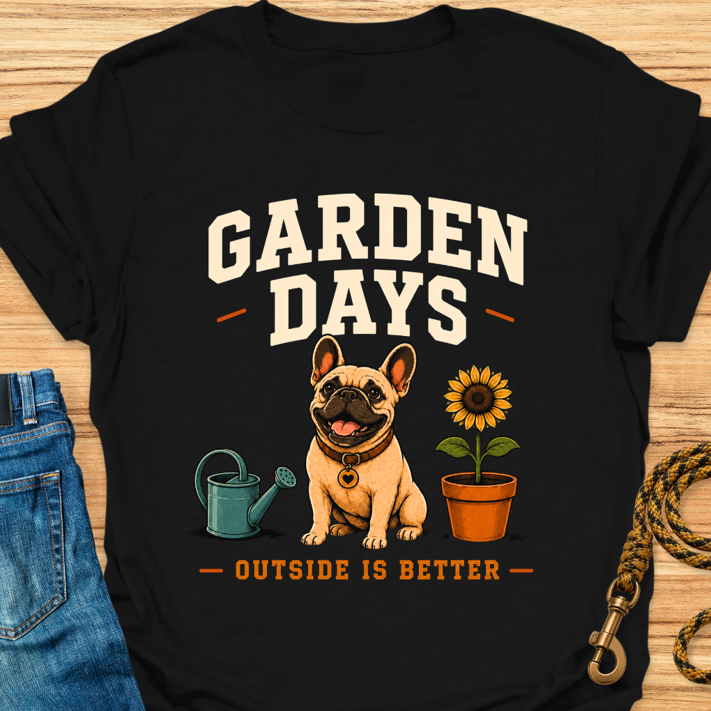 Frenchie garden days