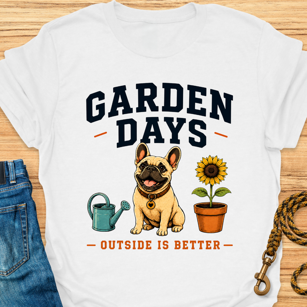 Frenchie garden days