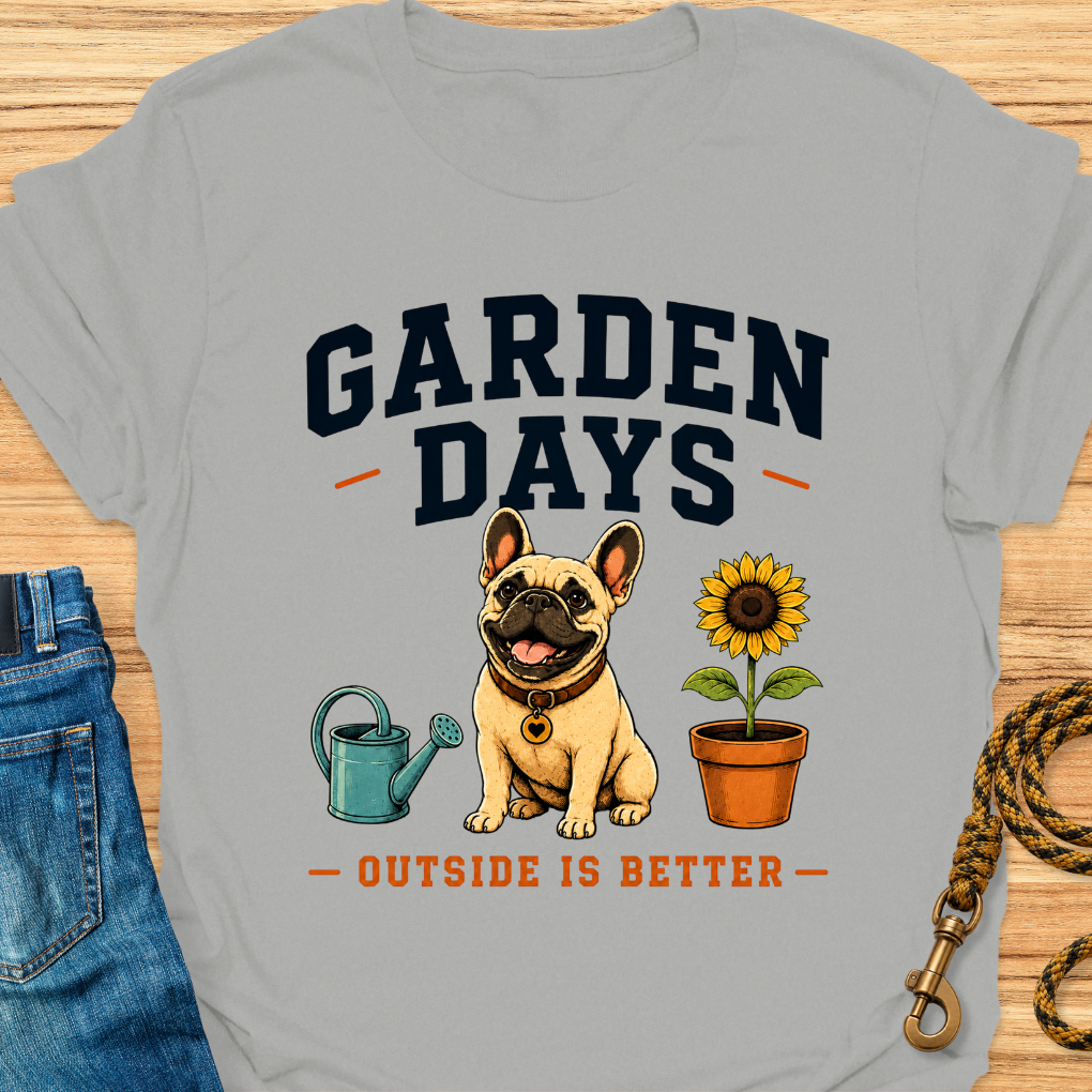 Frenchie garden days