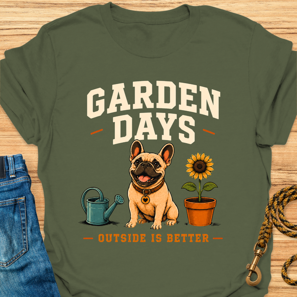 Frenchie garden days
