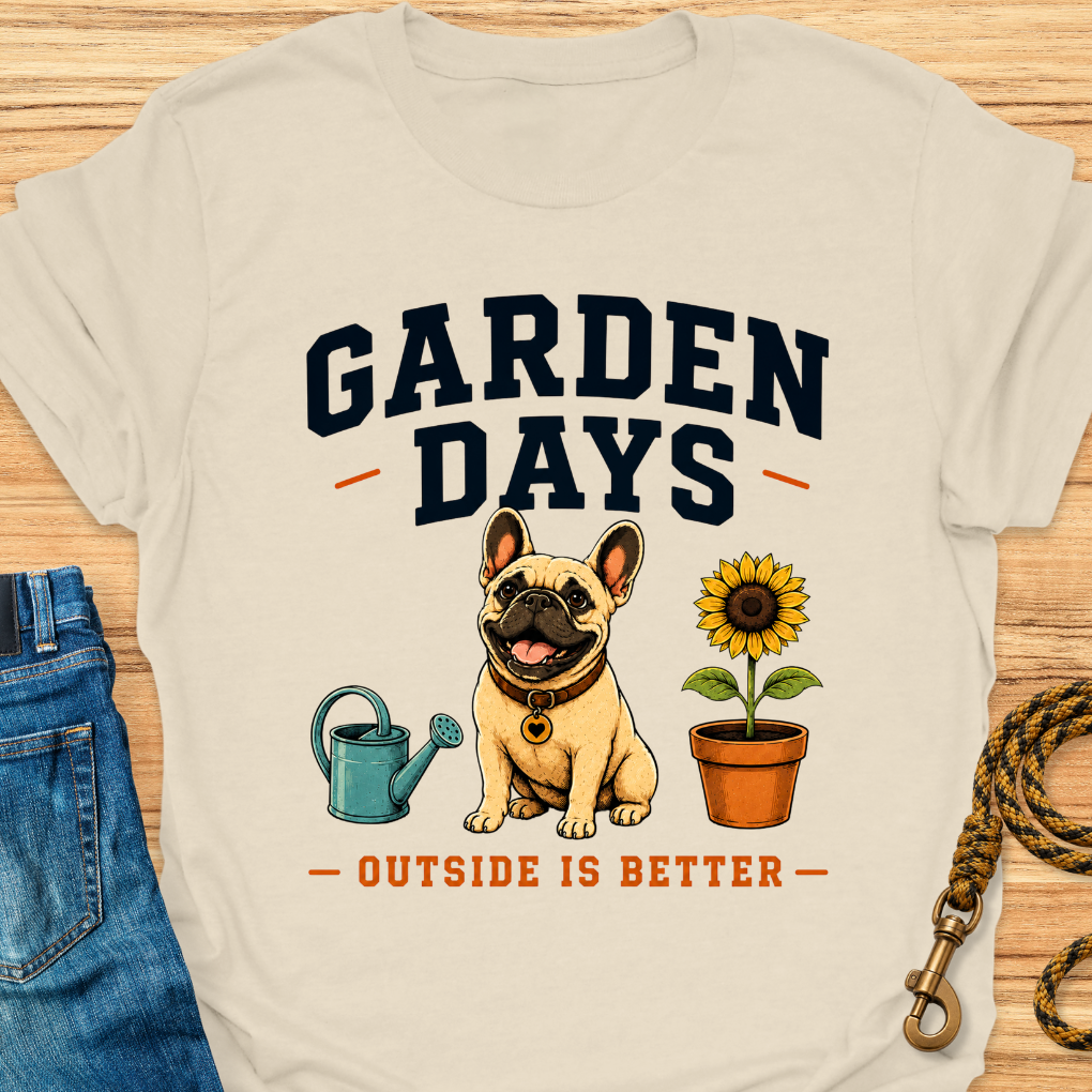 Frenchie garden days