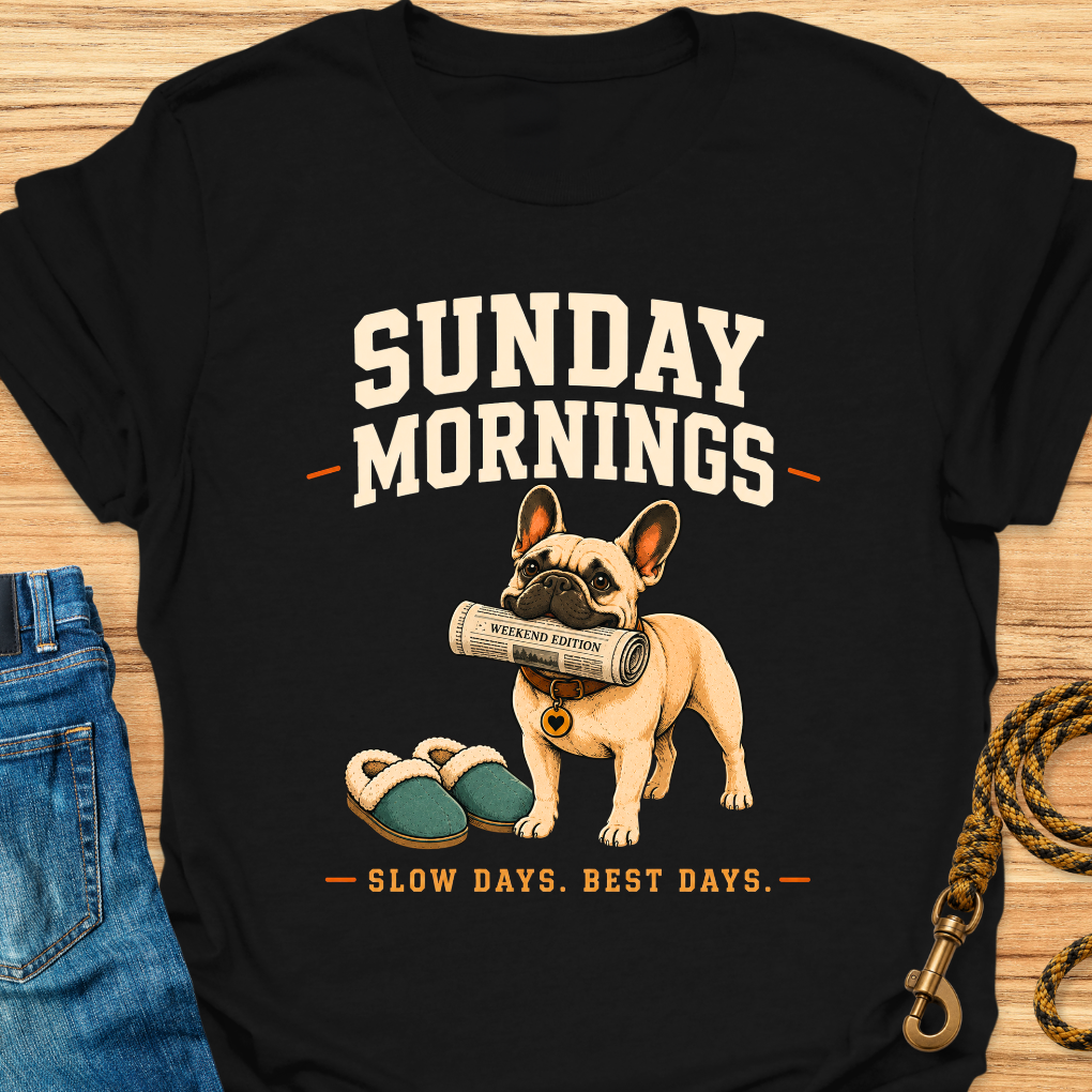 Frenchie Sunday mornings