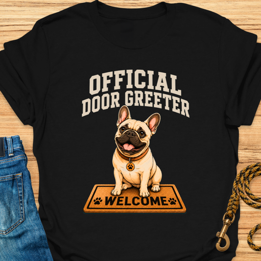 Frenchie door greeter