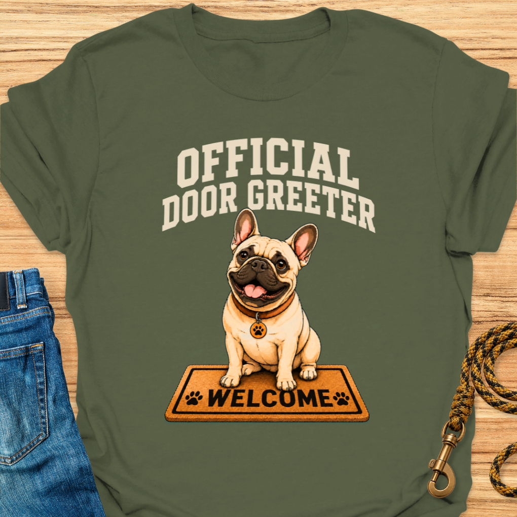 Frenchie door greeter