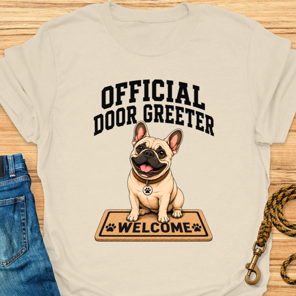 Frenchie door greeter