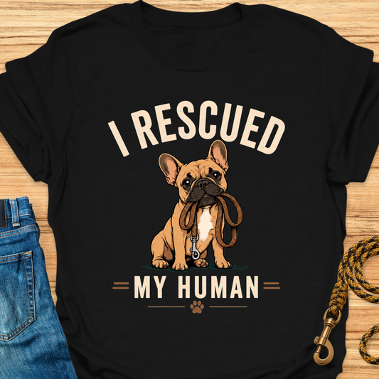 Frenchie rescued human