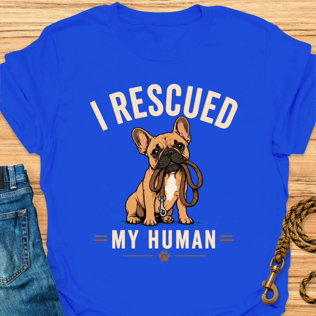 Frenchie rescued human