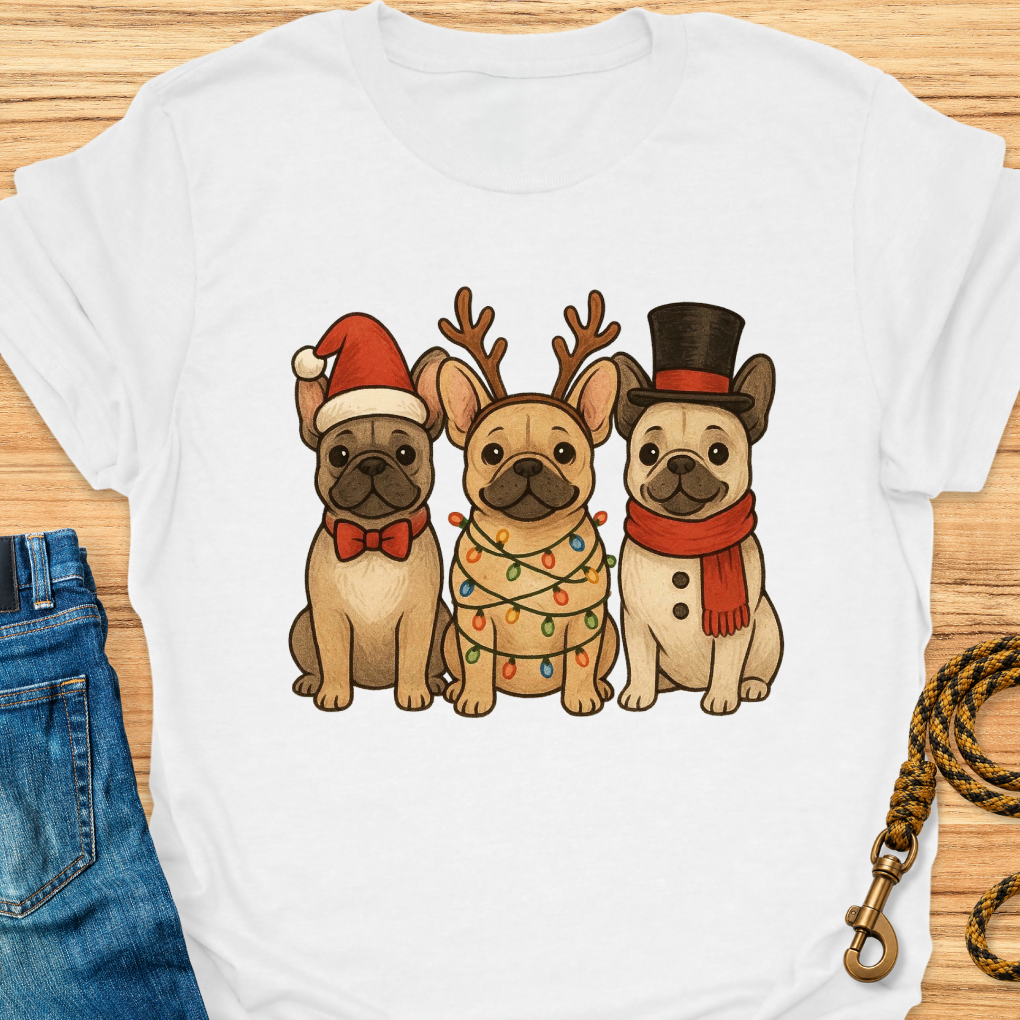 Three Christmas Frenchies