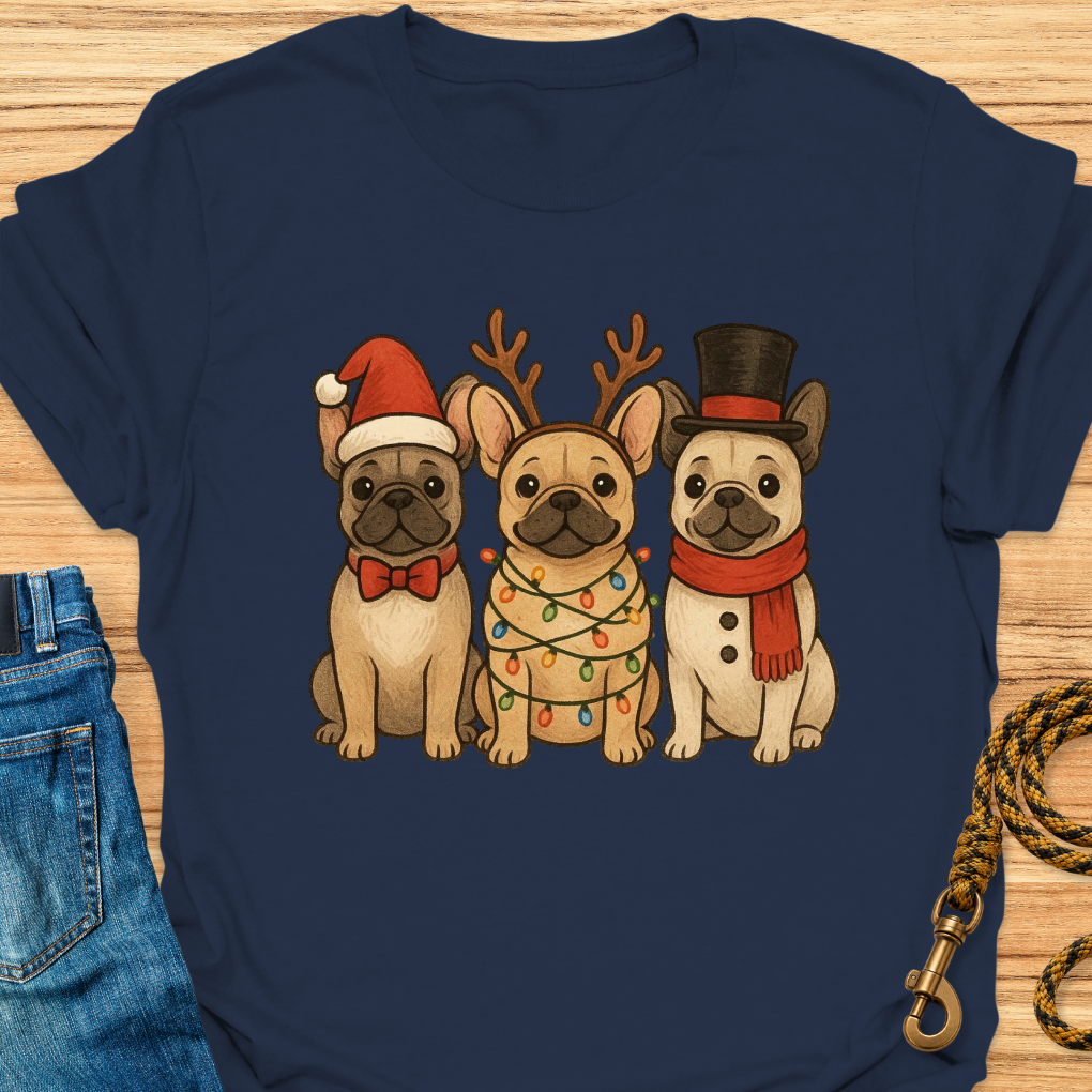 Three Christmas Frenchies