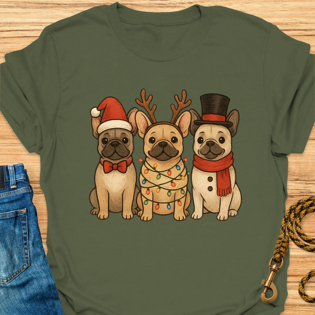 Three Christmas Frenchies