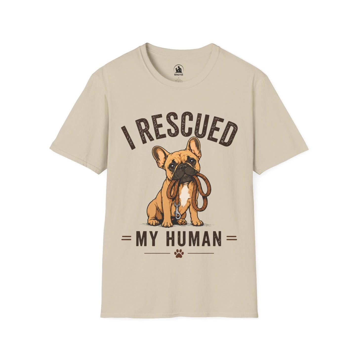 Frenchie rescued human