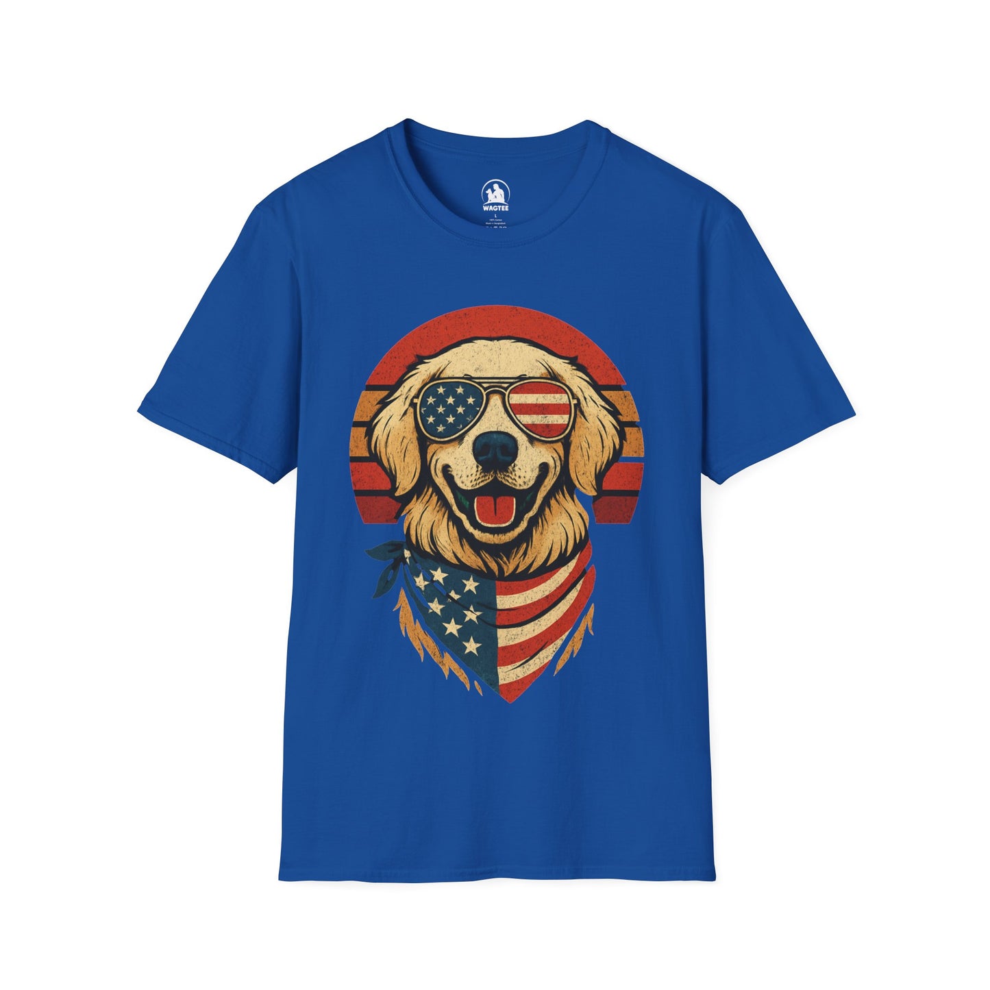 Patriotic golden retriever