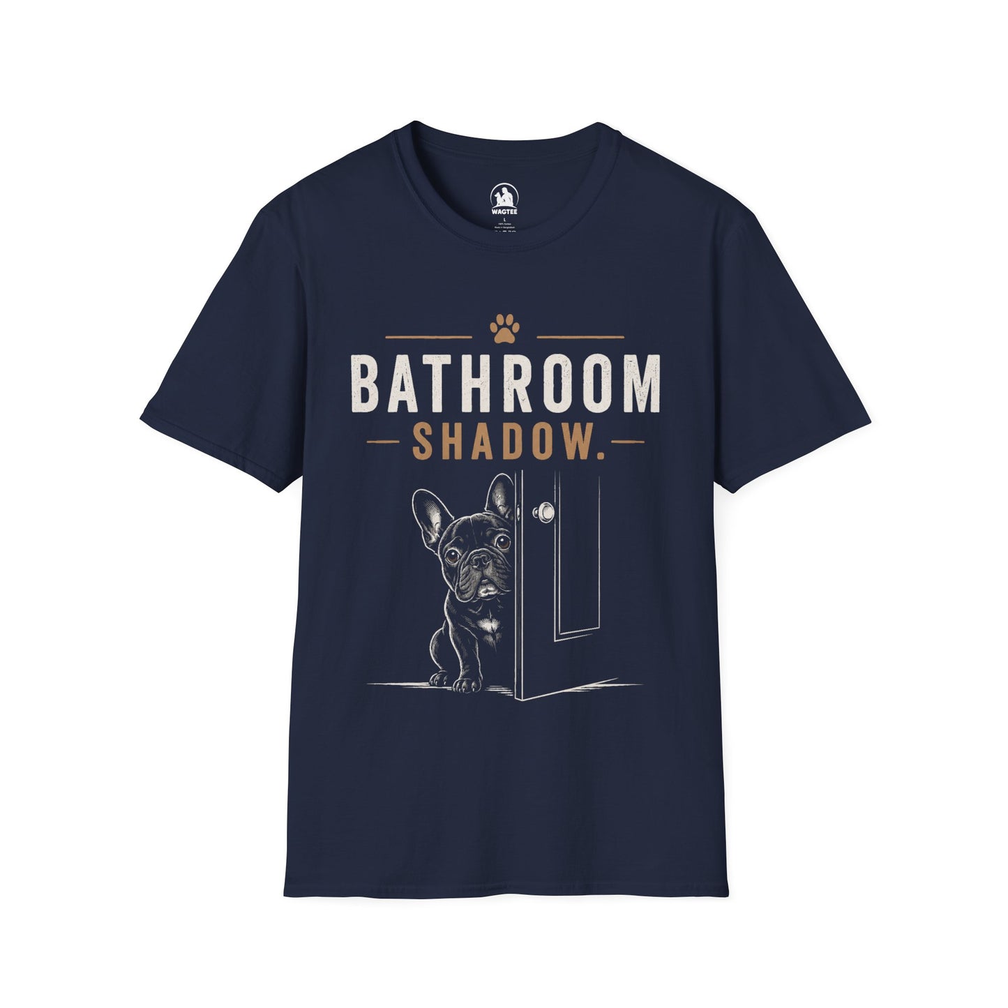 Frenchie bathroom shadow