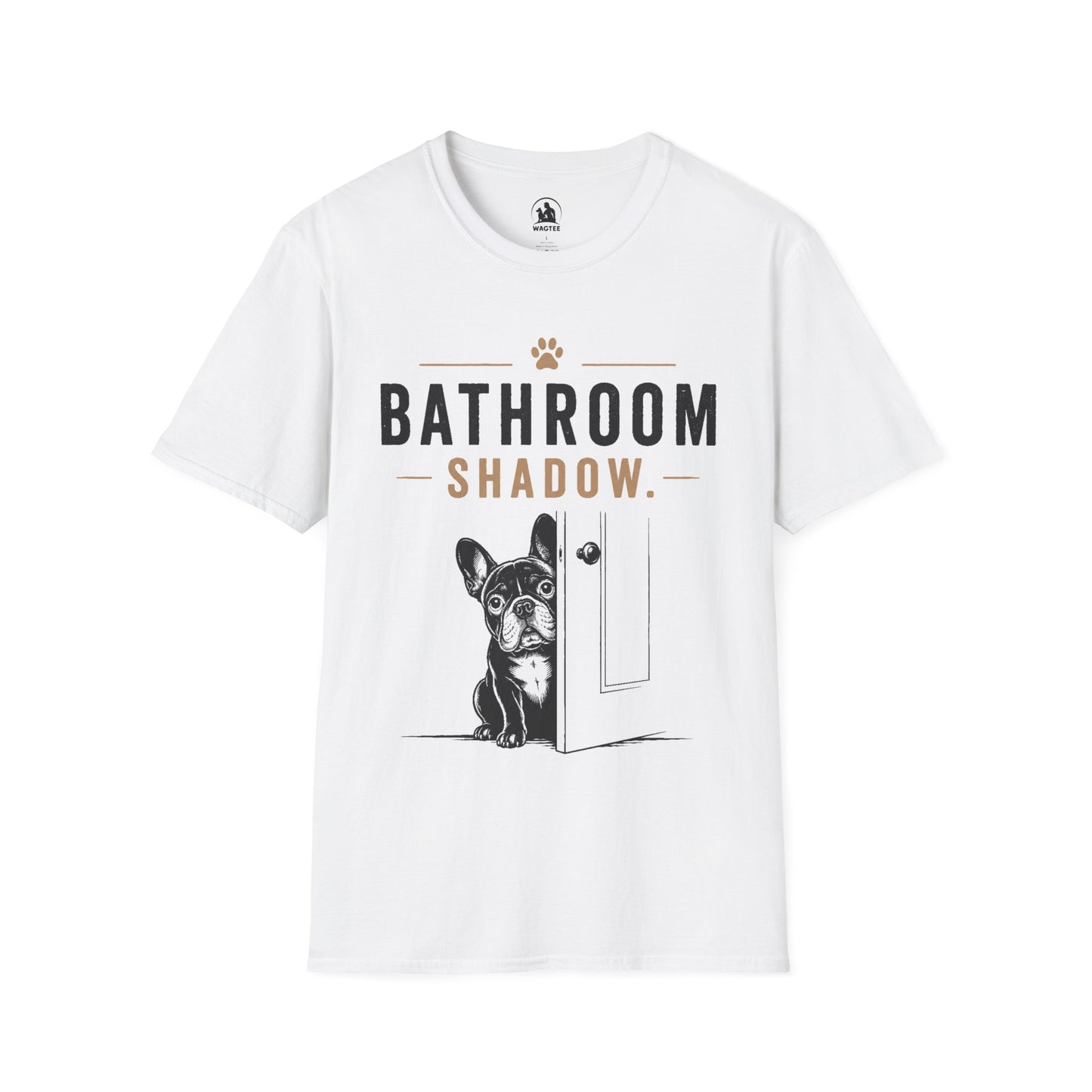 Frenchie bathroom shadow