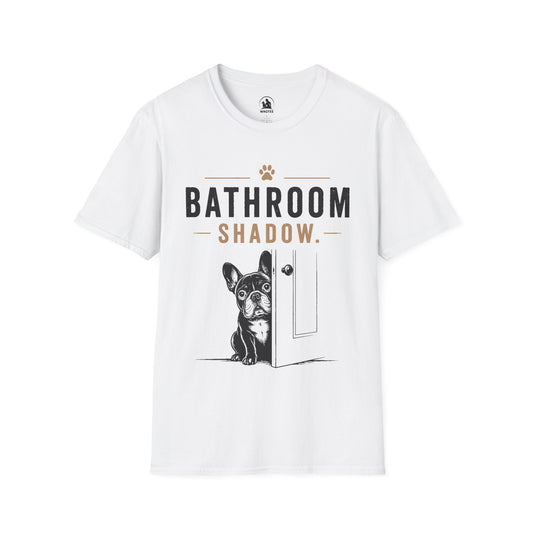 Frenchie bathroom shadow
