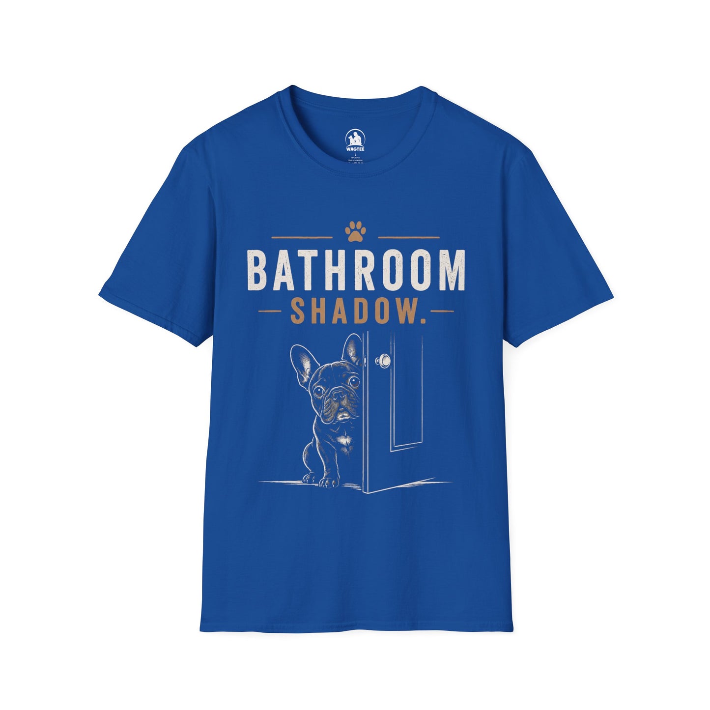 Frenchie bathroom shadow