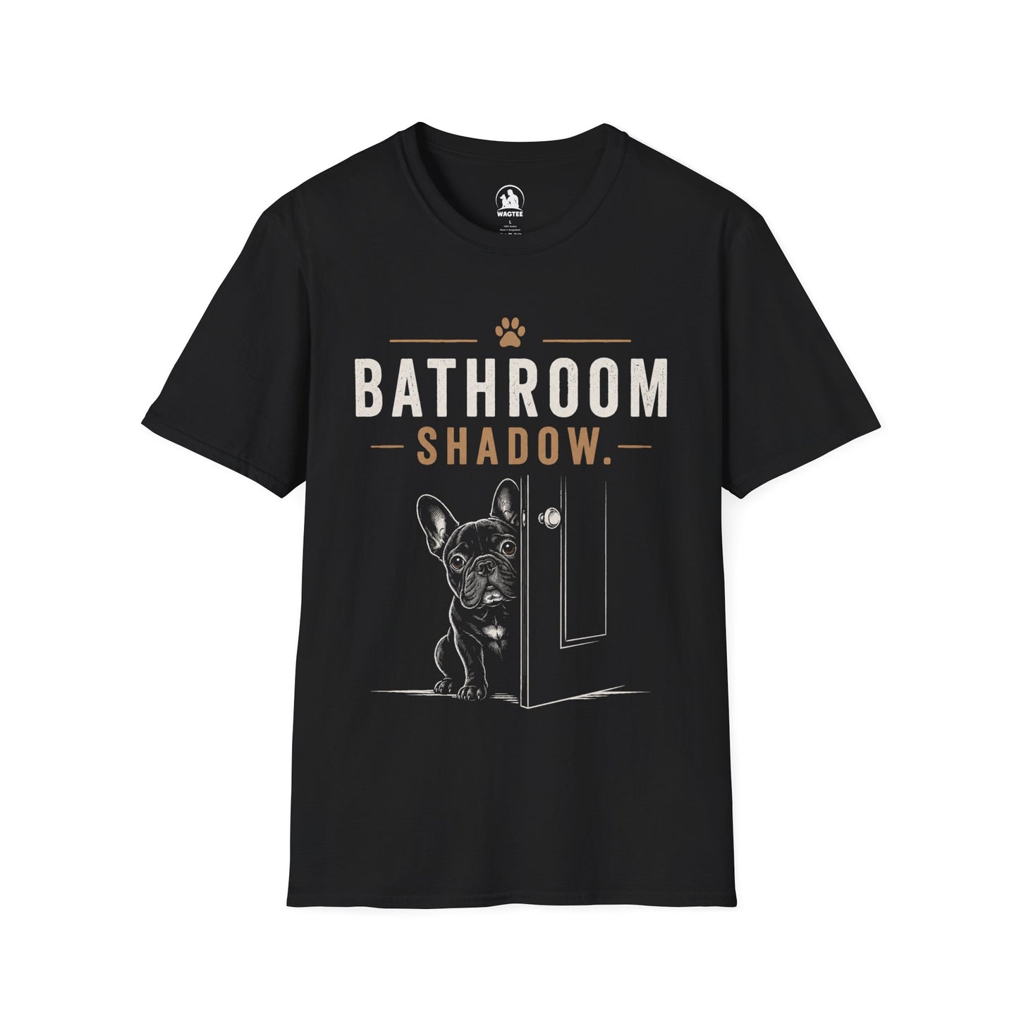 Frenchie bathroom shadow