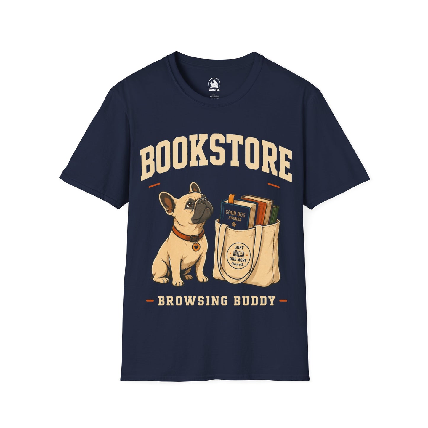 Frenchie bookstore buddy