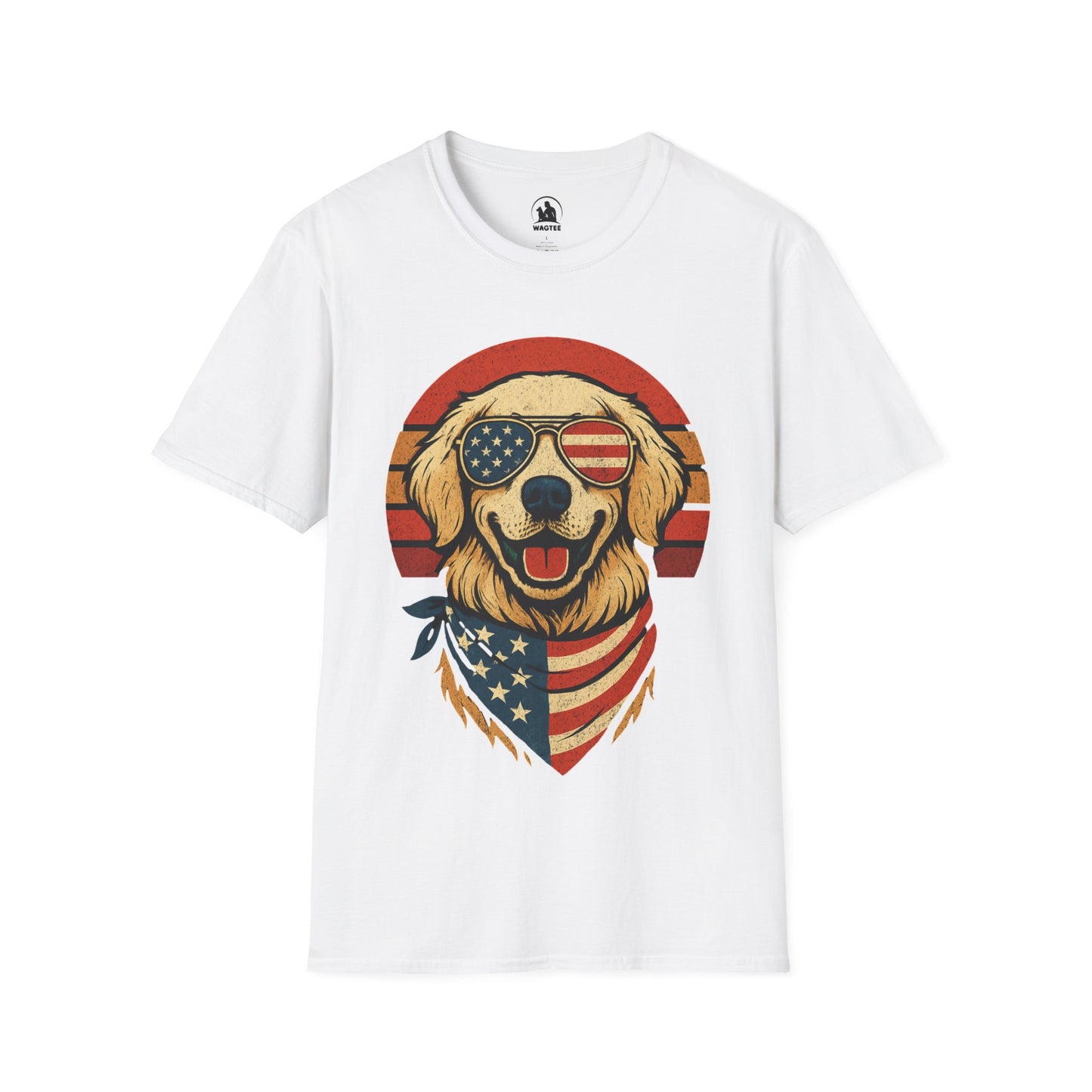 Patriotic golden retriever