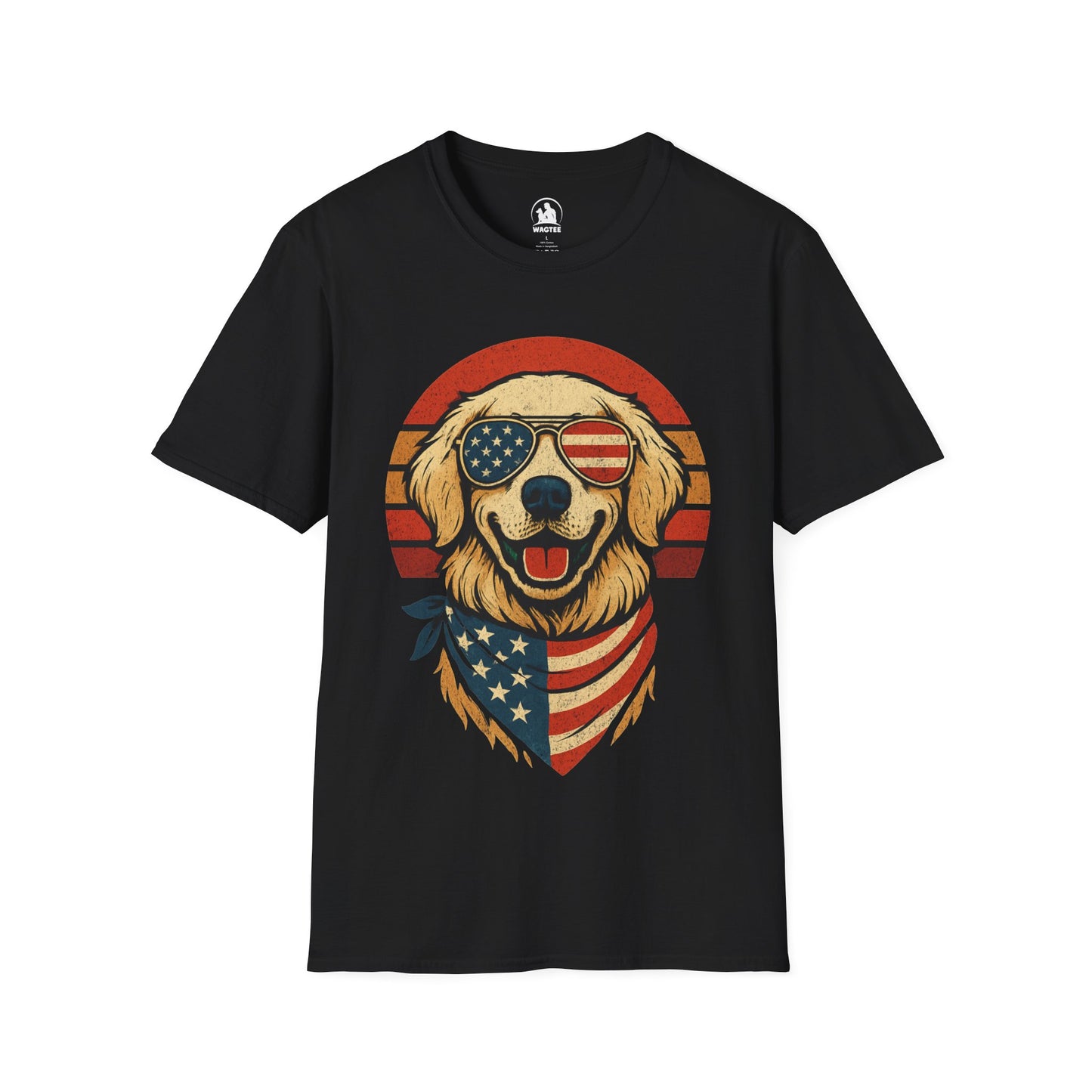 Patriotic golden retriever