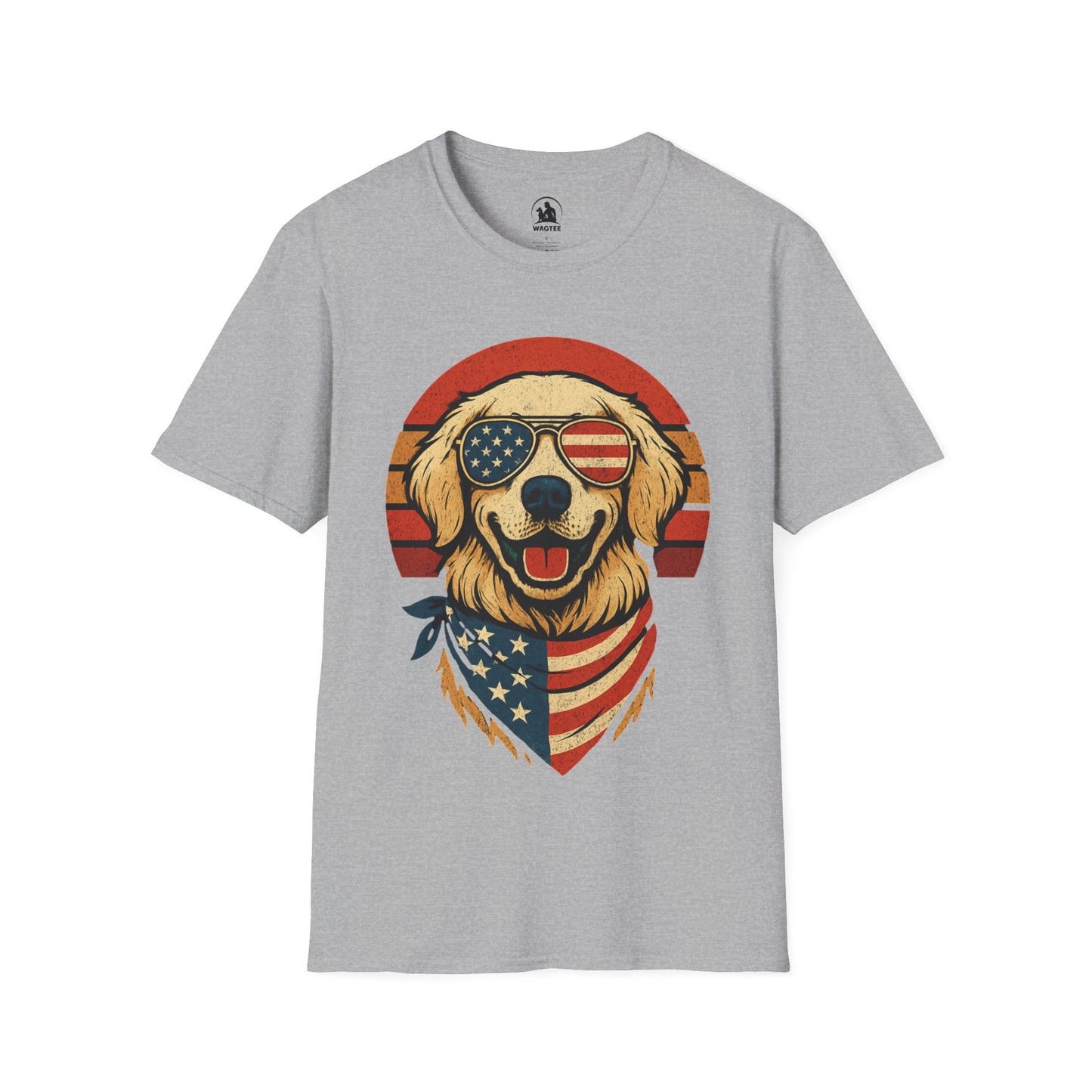 Patriotic golden retriever
