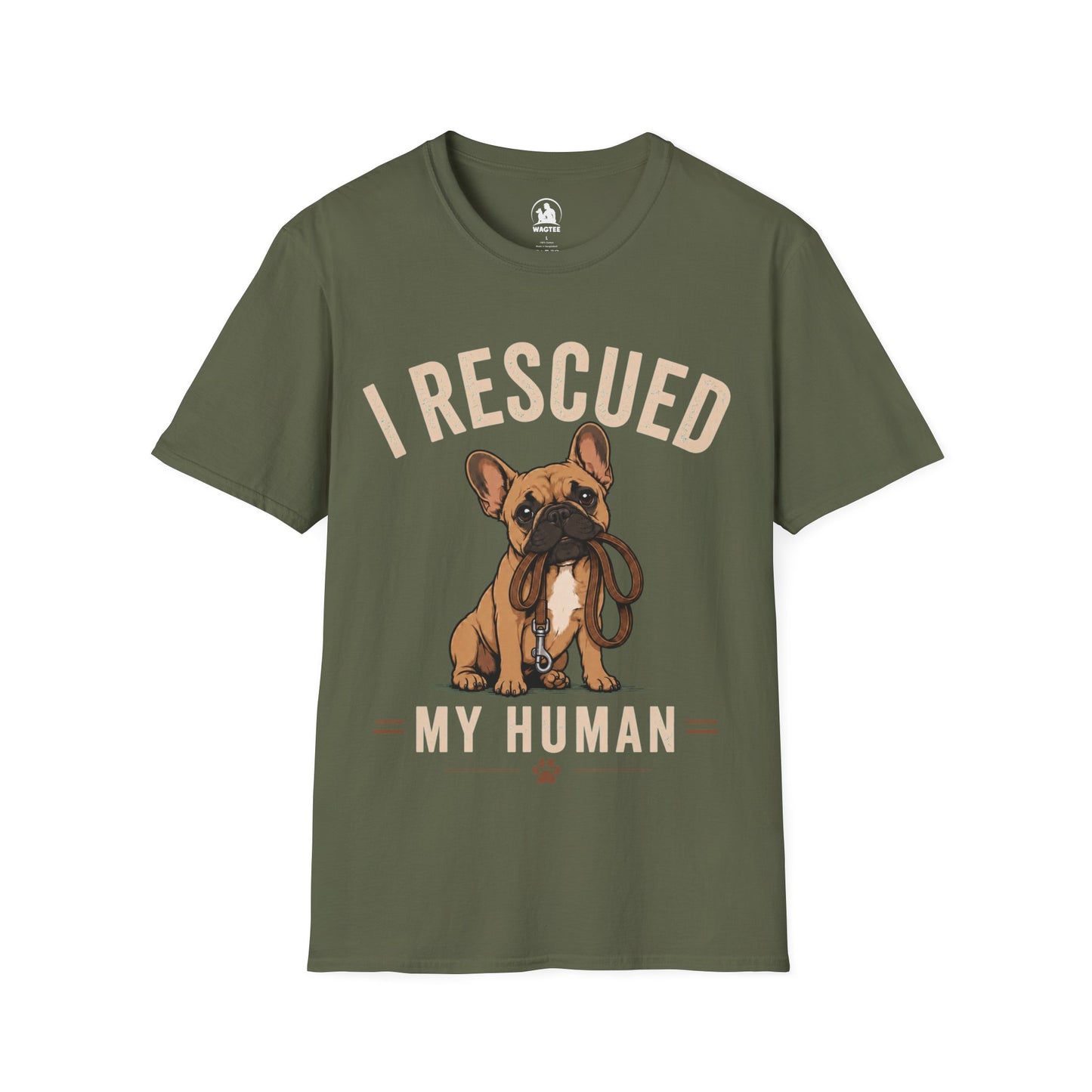 Frenchie rescued human